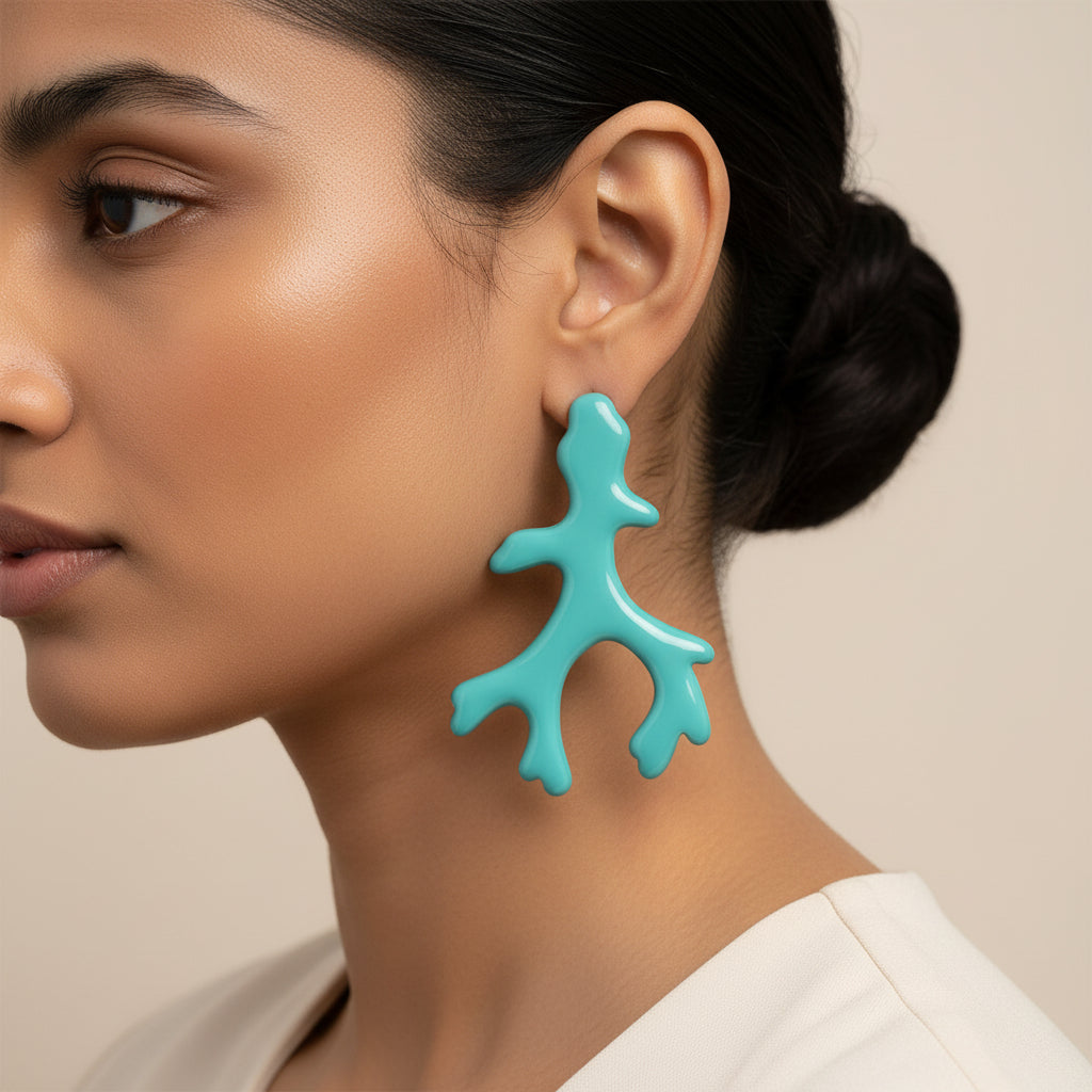 Soft Haze- Abstract shaped Dangler Earrings