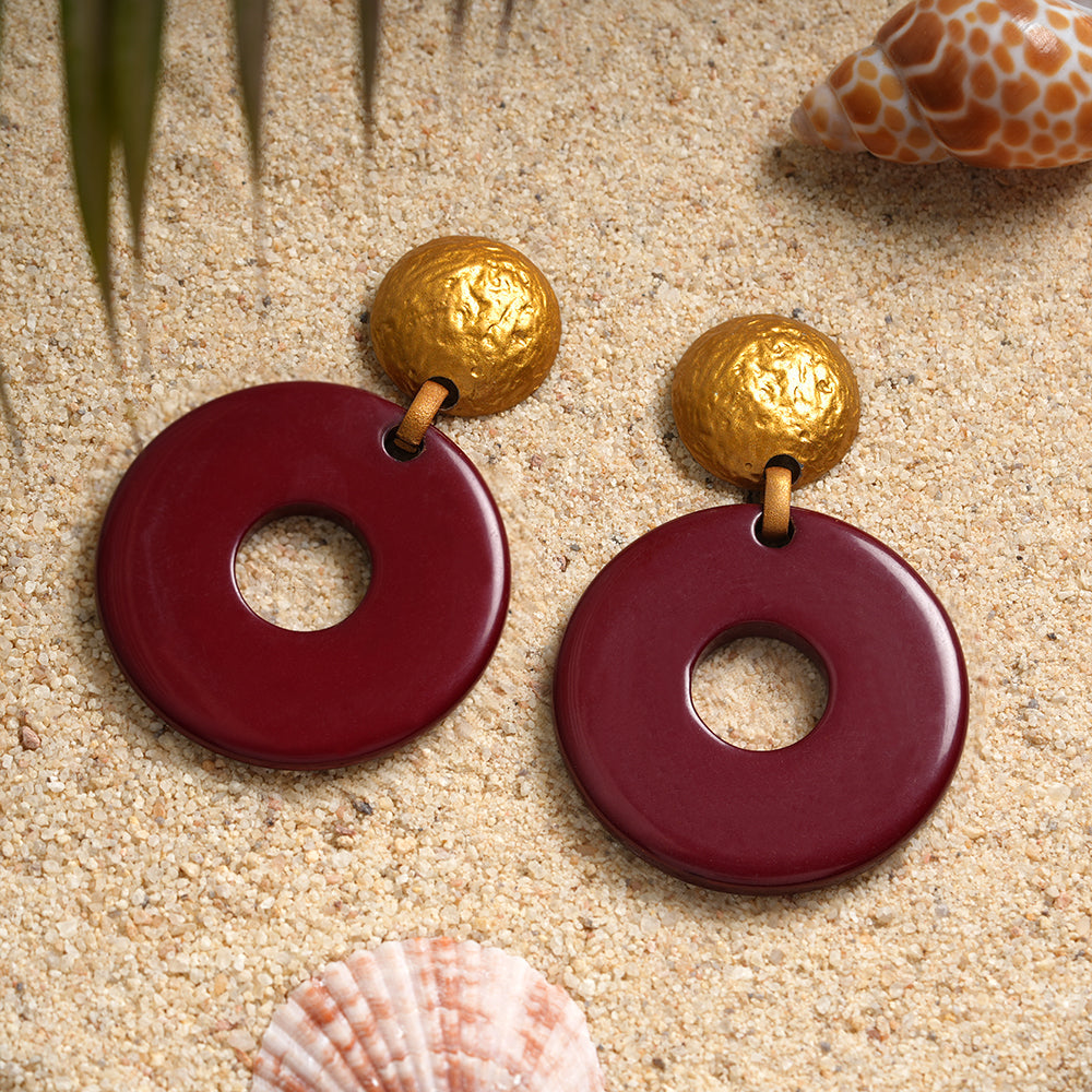 Blush Line- Stylish hoop dangler earrings