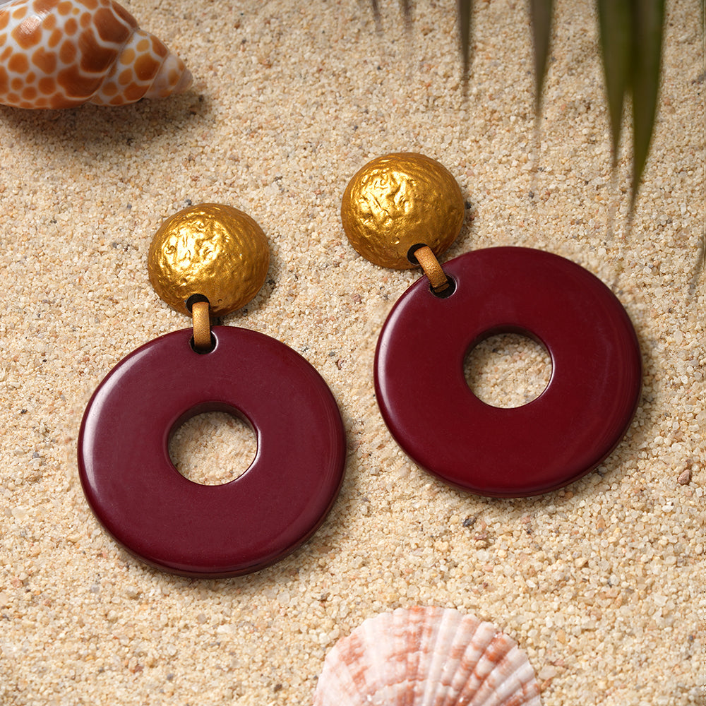 Blush Line- Stylish hoop dangler earrings