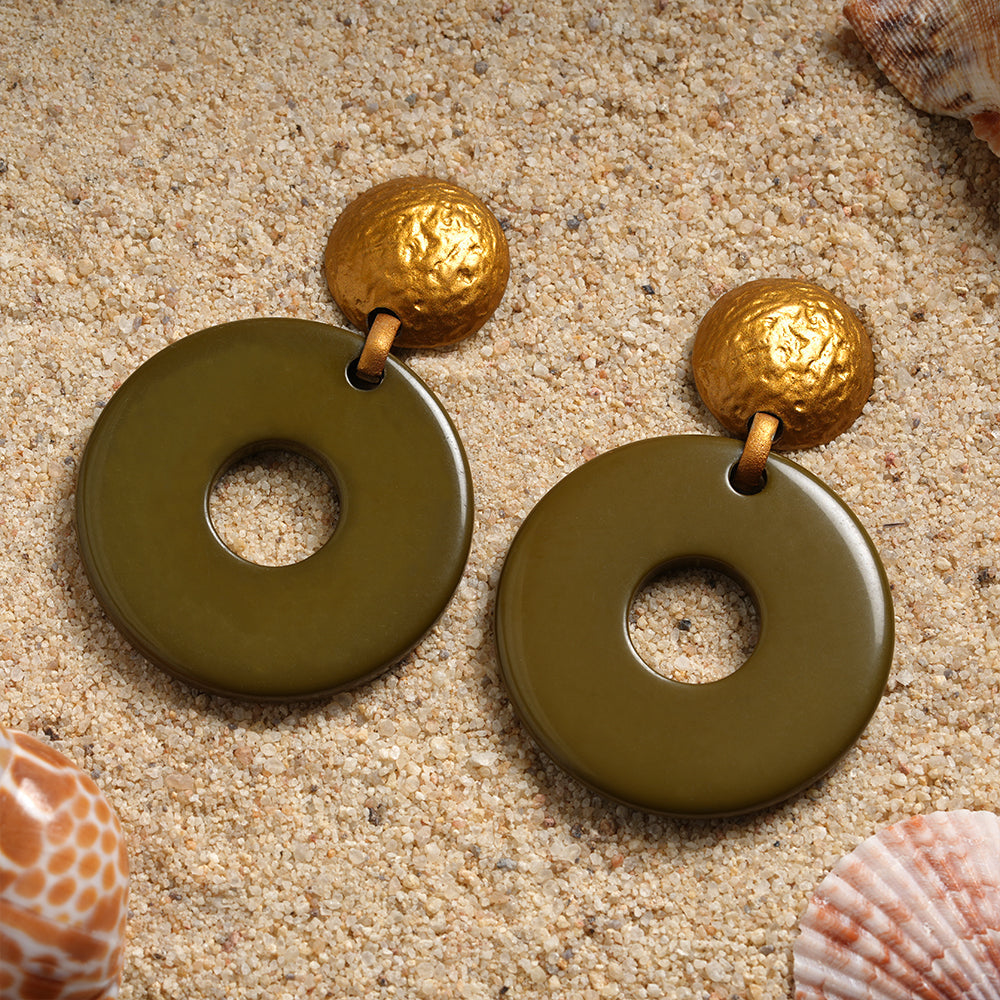 Blush Line- Stylish hoop dangler earrings