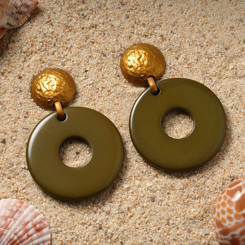 Blush Line- Stylish hoop dangler earrings