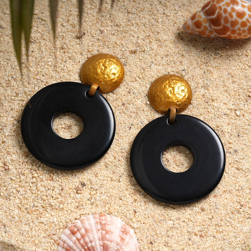 Blush Line- Stylish hoop dangler earrings