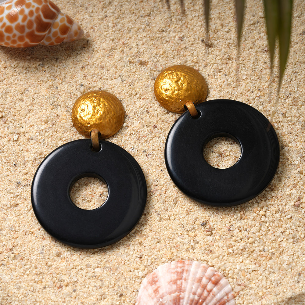 Blush Line- Stylish hoop dangler earrings