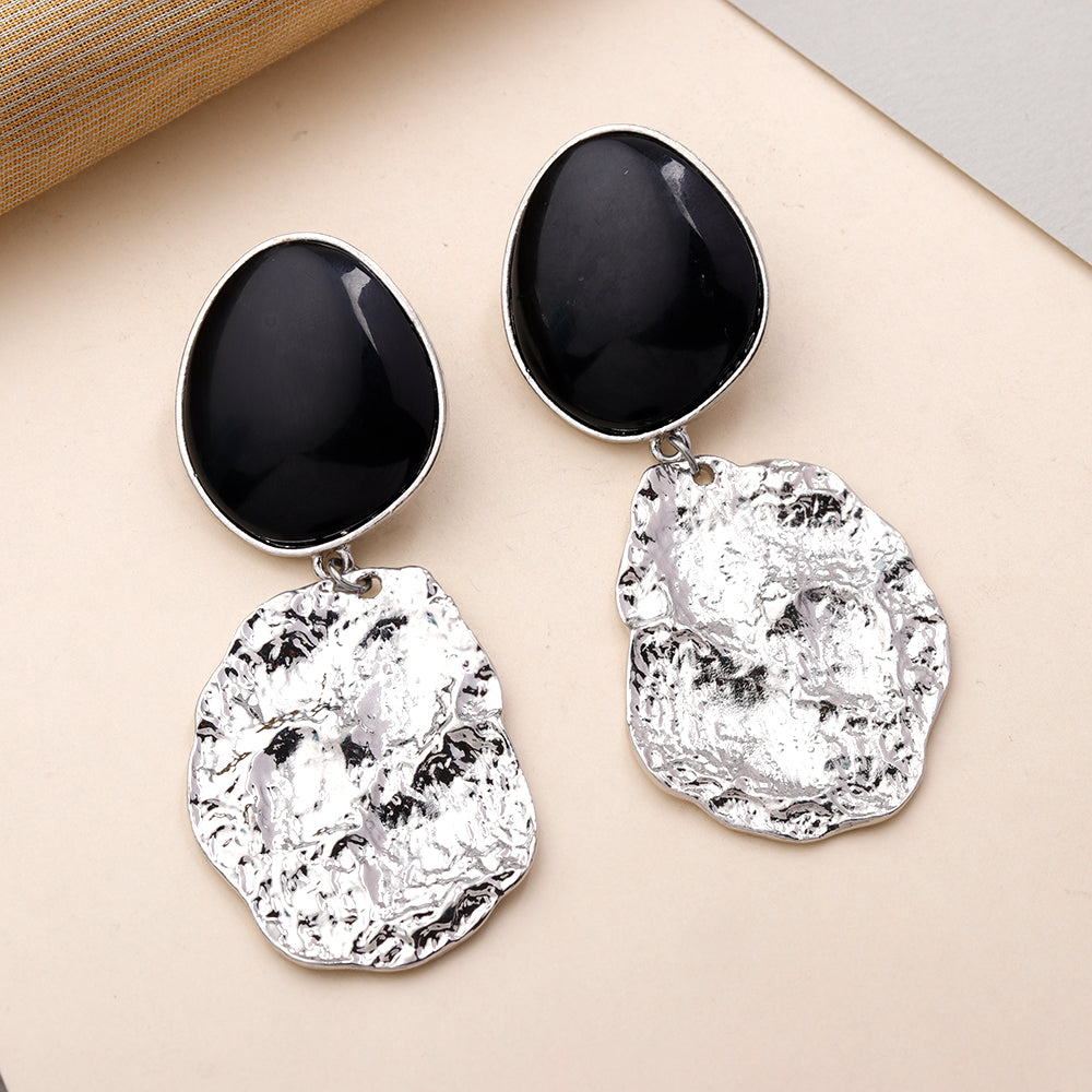 Dark Rays- Black dangler Earrings