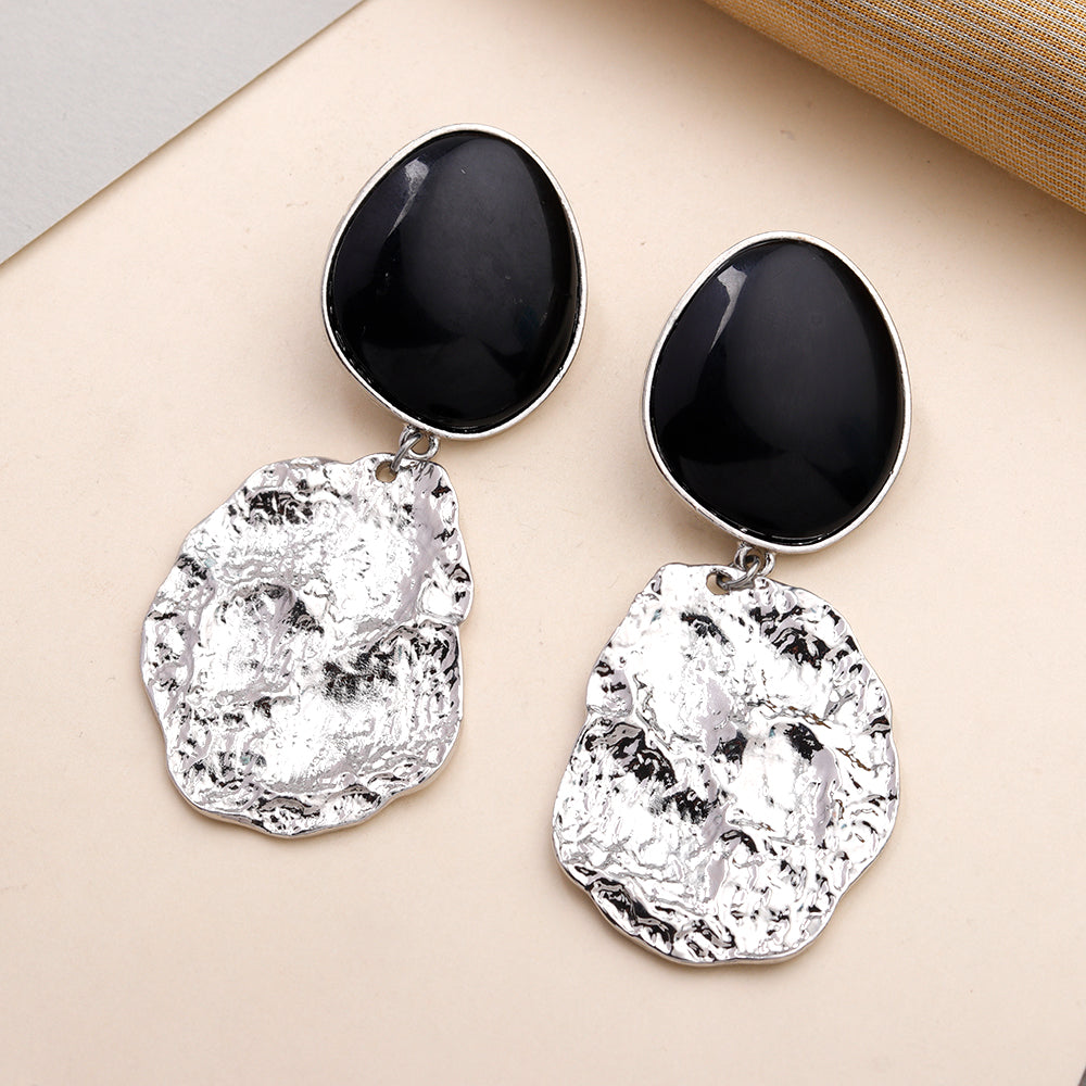 Dark Rays- Black dangler Earrings