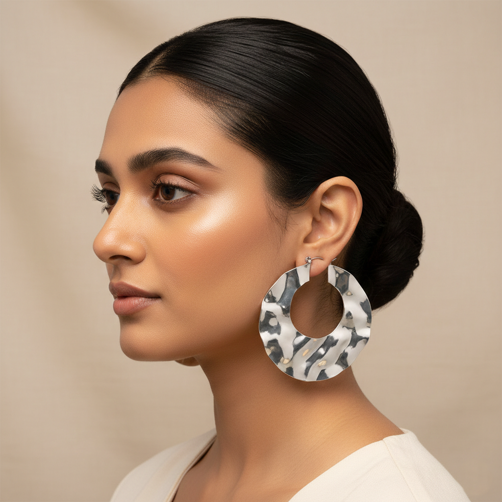 Camo-Cute- Circular shaped dangler earrings