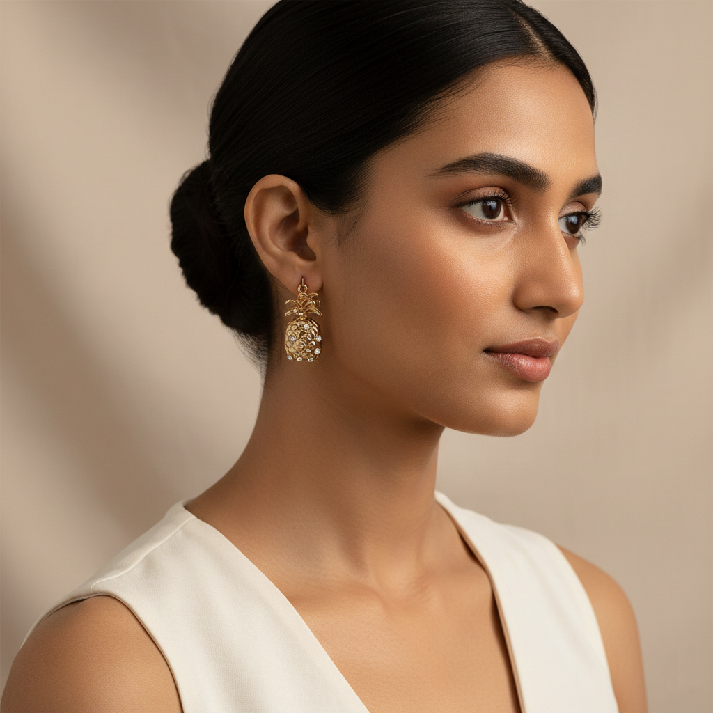 Golden Edge- Golden Dangler Earrings