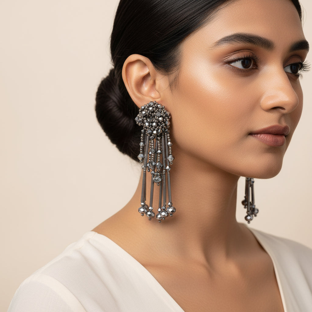 Disco Dazzle- Sparkly stone studded Dangler earrings