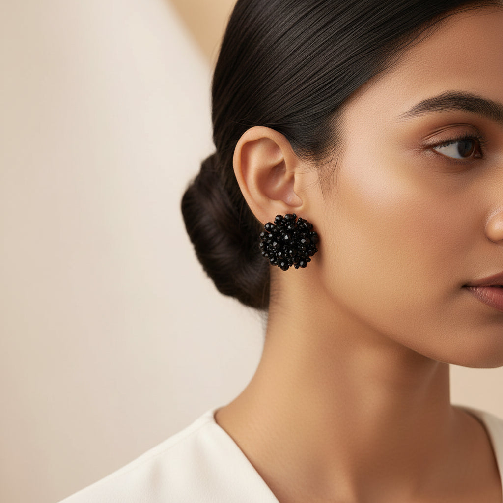Mood Drop- Stone studded stud earrings