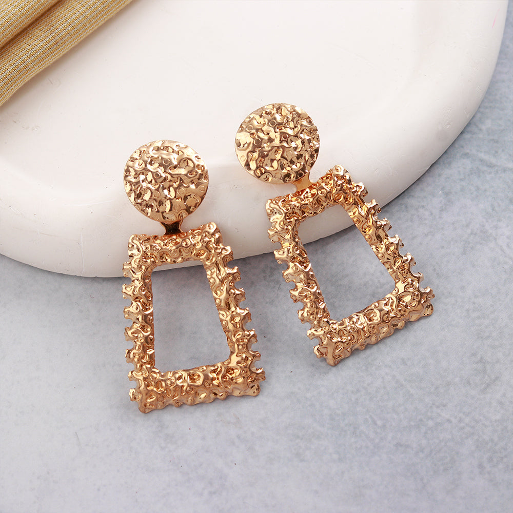 Golden Hues- Metallic golden dangler earrings