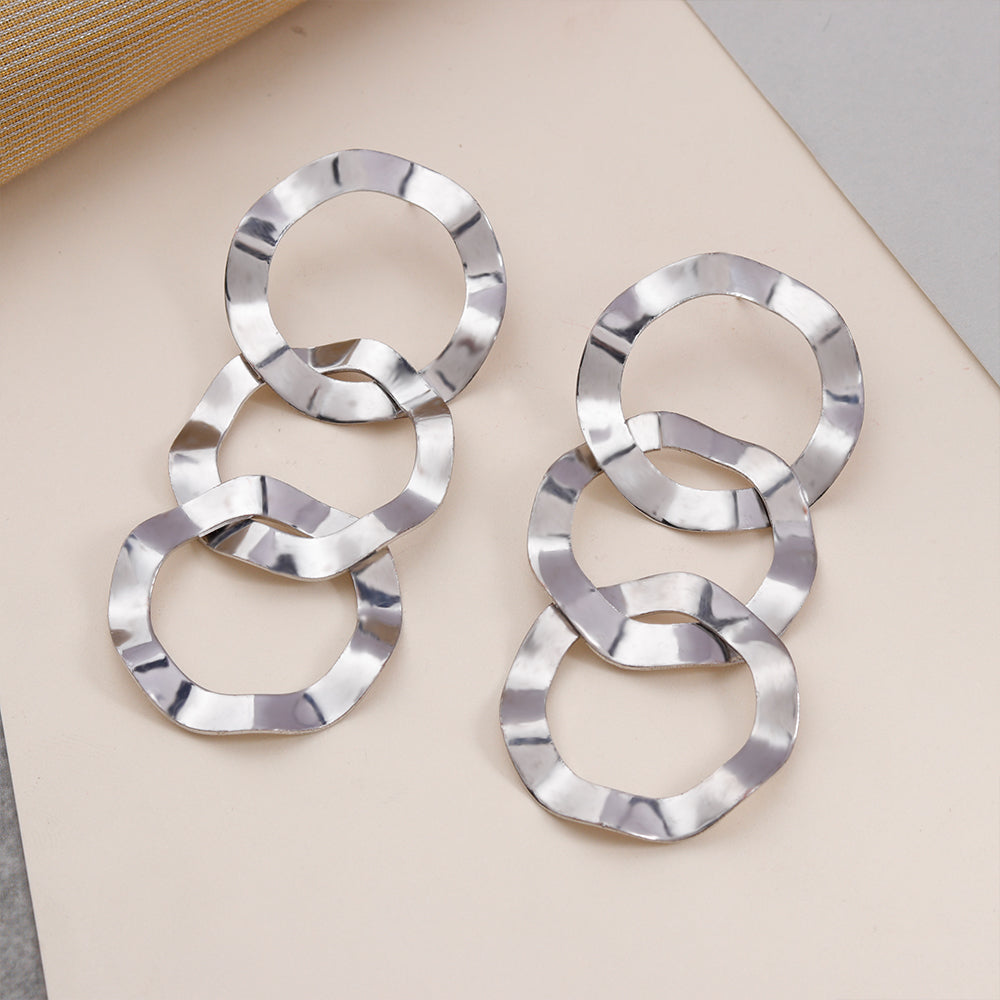 Shiny Loop- Sparkling Dangler Earrings
