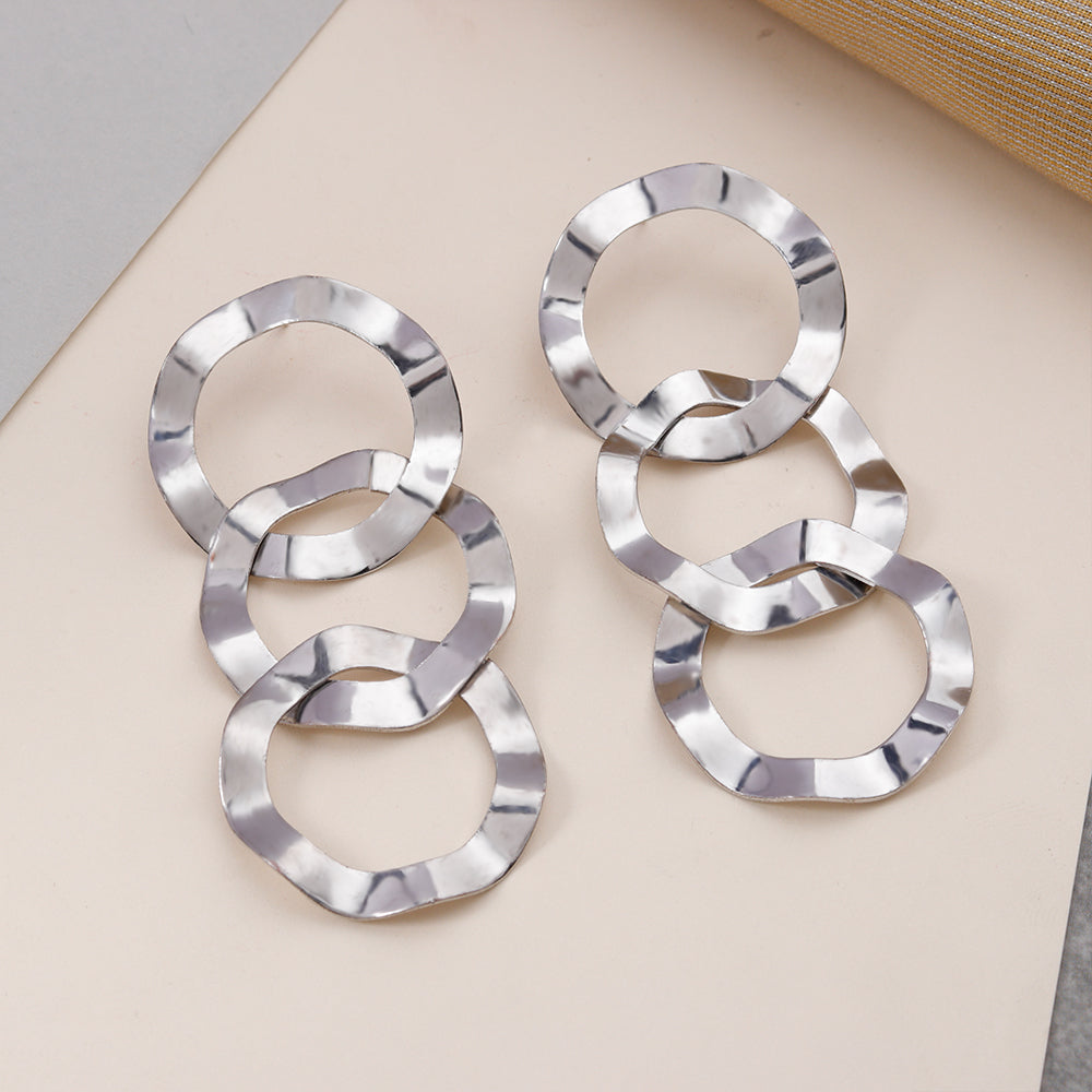 Shiny Loop- Sparkling Dangler Earrings