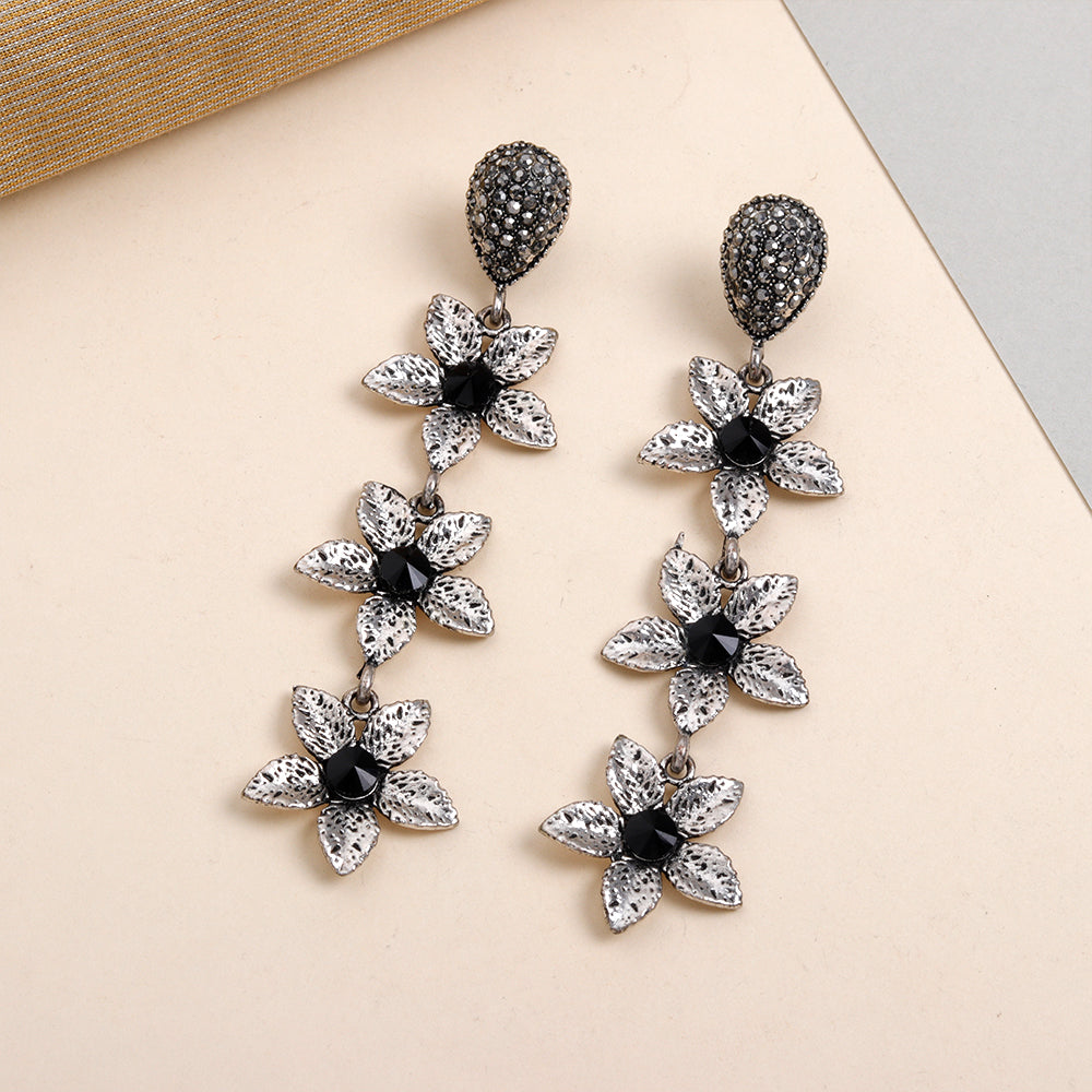 Flower Vine- Flower dangler earrings