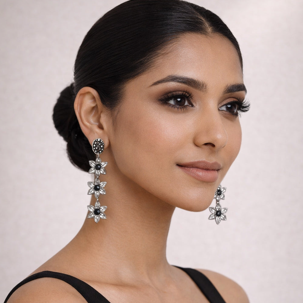 Flower Vine- Flower dangler earrings