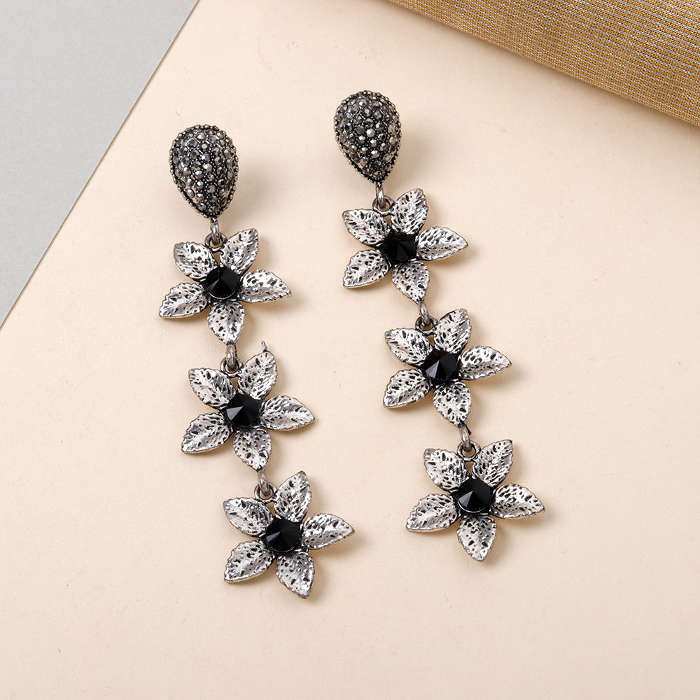 Flower Vine- Flower dangler earrings