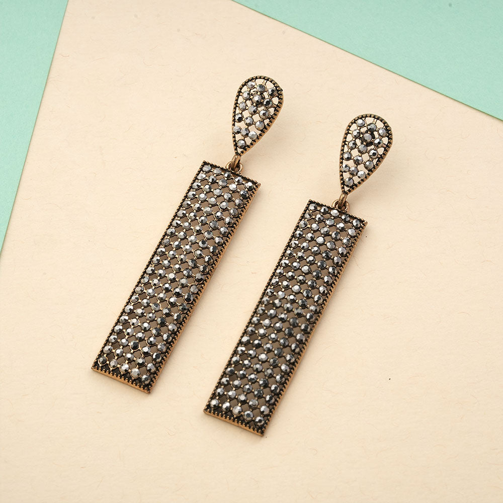 Eternal Glow- Stone studded dangler earrings