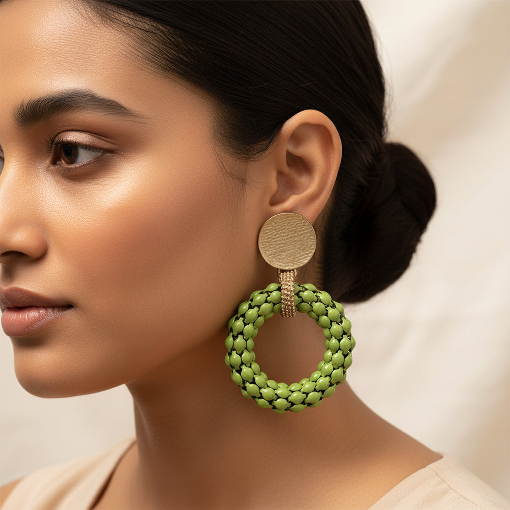 Radiant Blossom- Textured Dangler Earrings