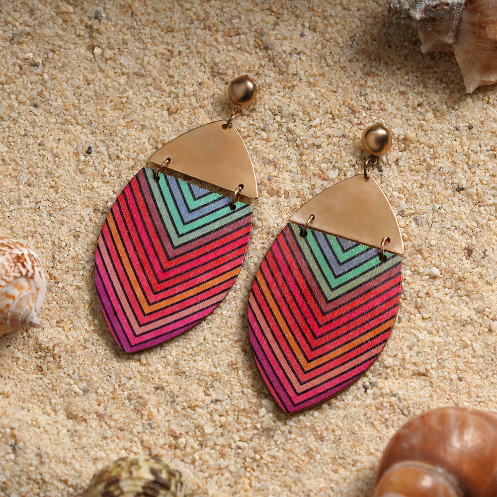Color Charm- Colourful Patterned dangler Earrings