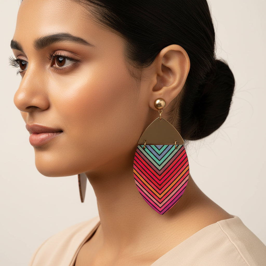 Color Charm- Colourful Patterned dangler Earrings