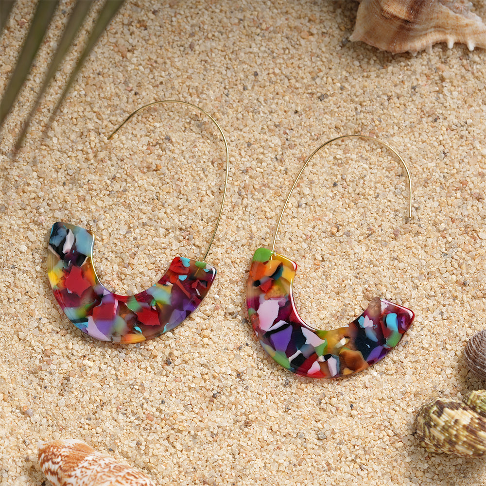 Quiet Clay- Colourful hoop earrings