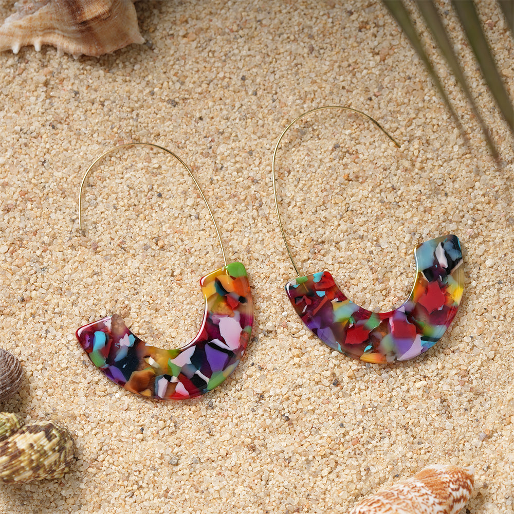 Quiet Clay- Colourful hoop earrings