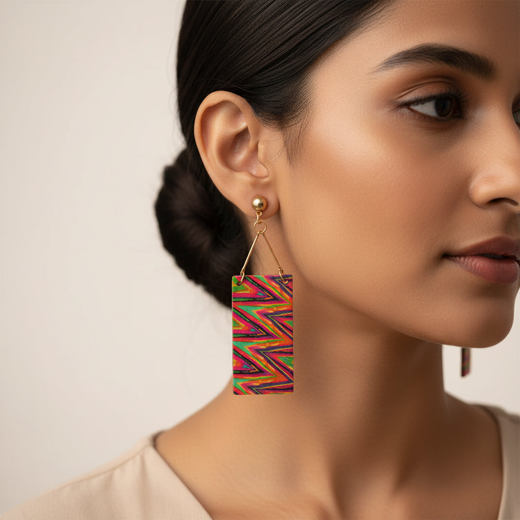 Happy Hues- Multi- colour dangler earrings