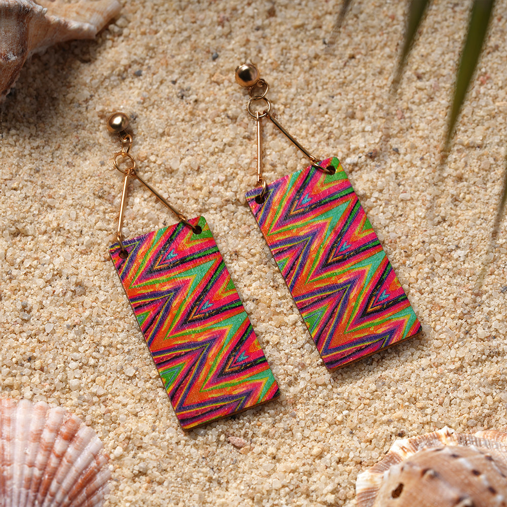 Happy Hues- Multi- colour dangler earrings