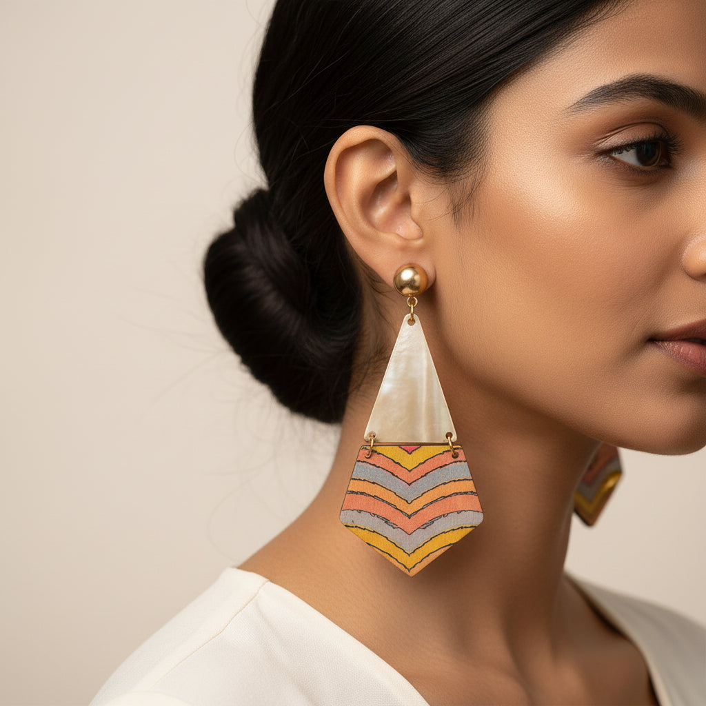Joy Beam- Multi- colour dangler earrings