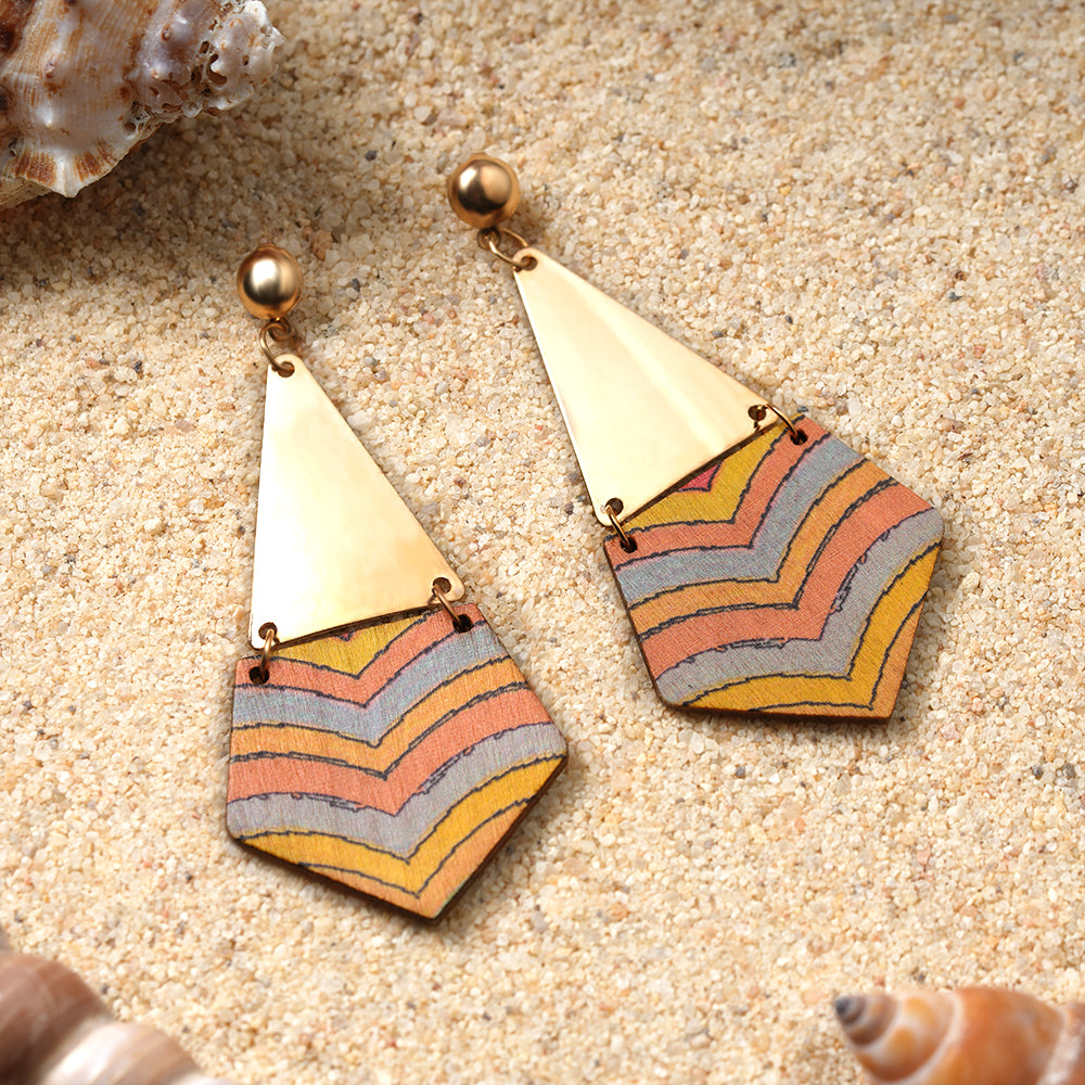 Joy Beam- Multi- colour dangler earrings