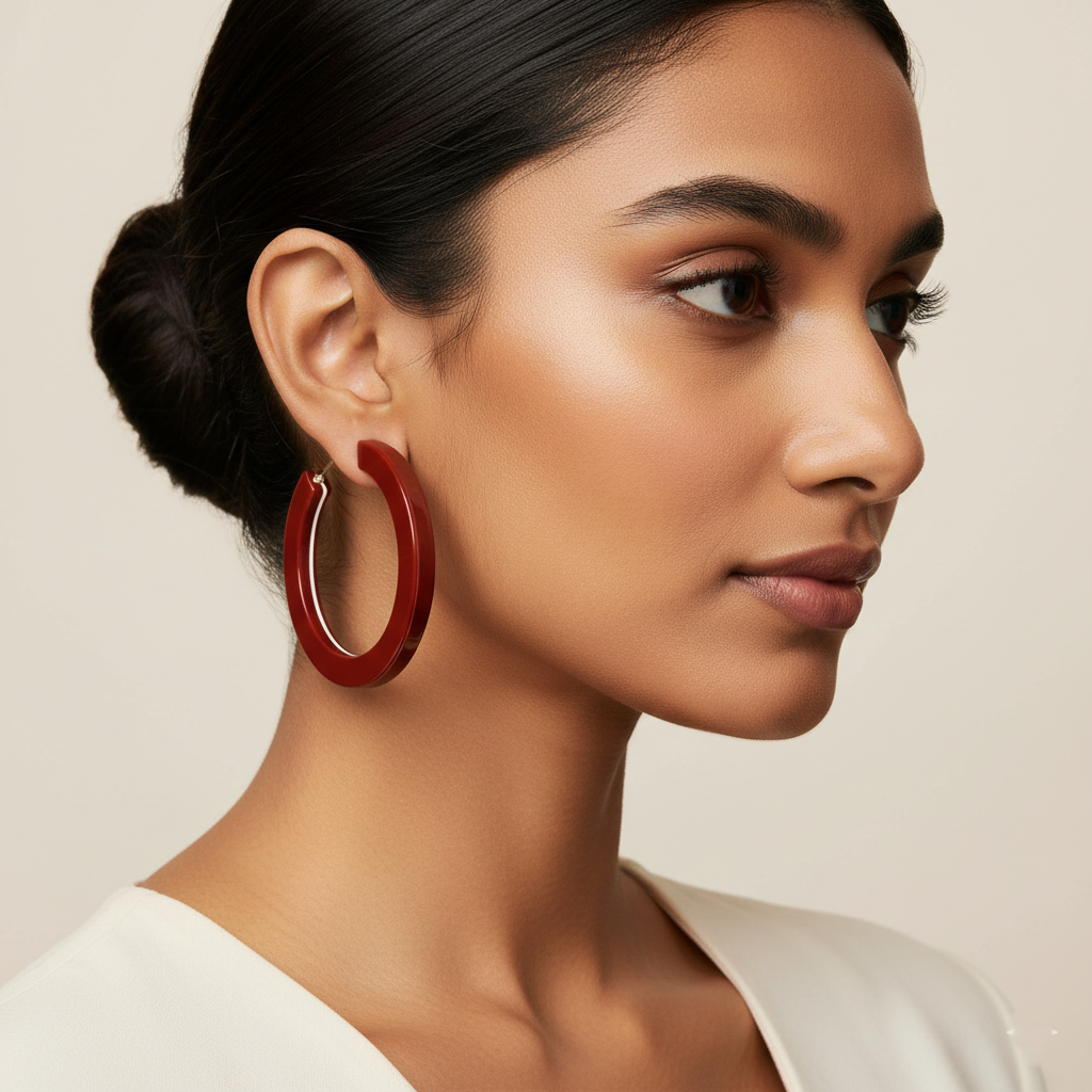 Pop Thread- Shiny Hoop Earrings