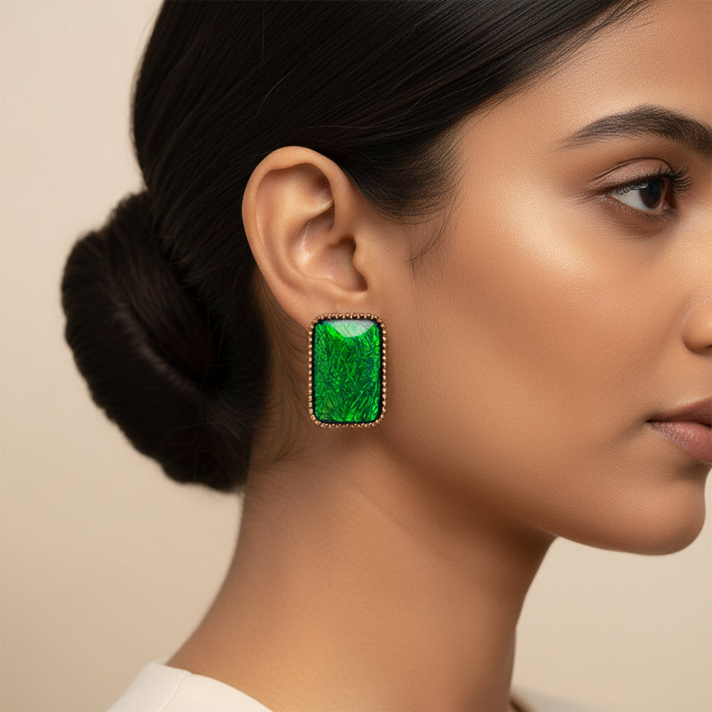 Sun Dance- Stone studded stud earrings