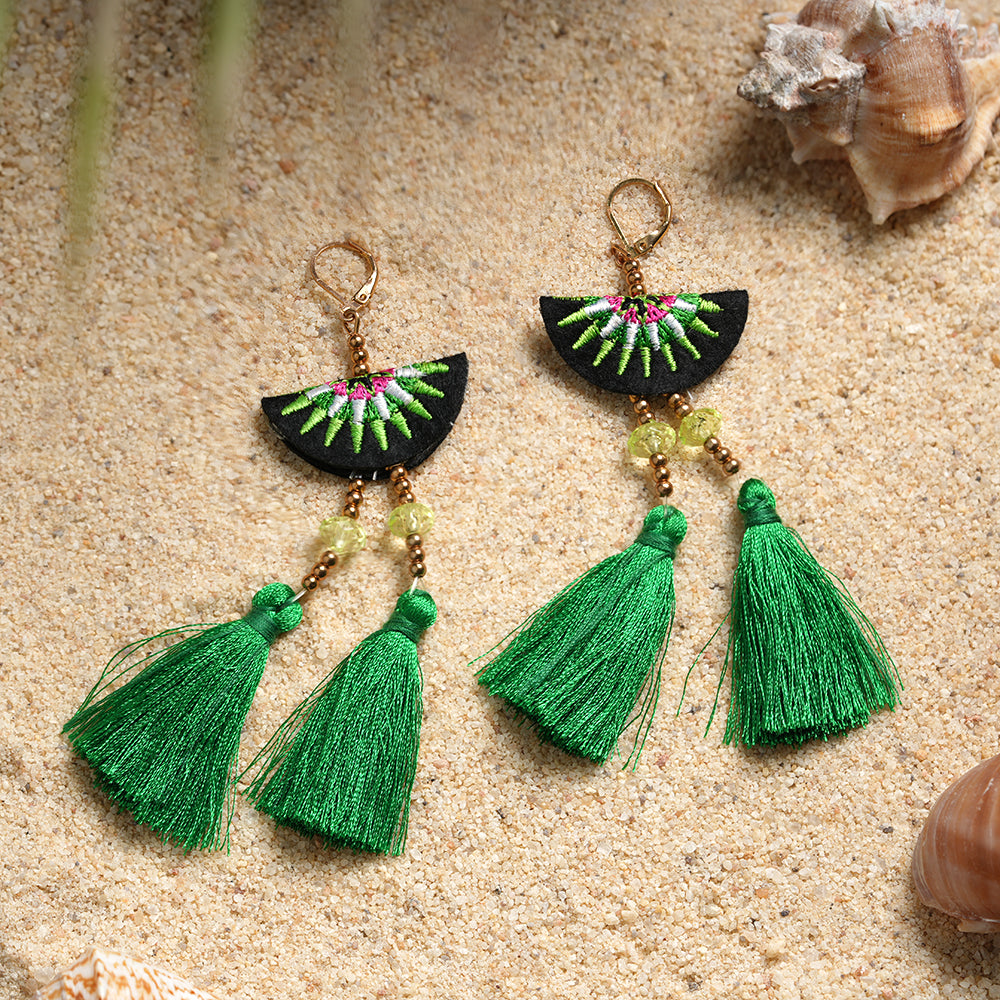 Boho beauty- Colorful dangler earrings