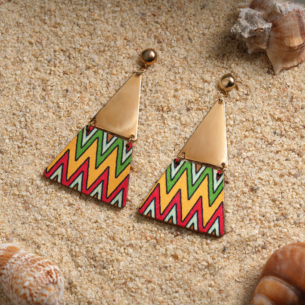 Tropical Bloom- Colorful dangler earrings