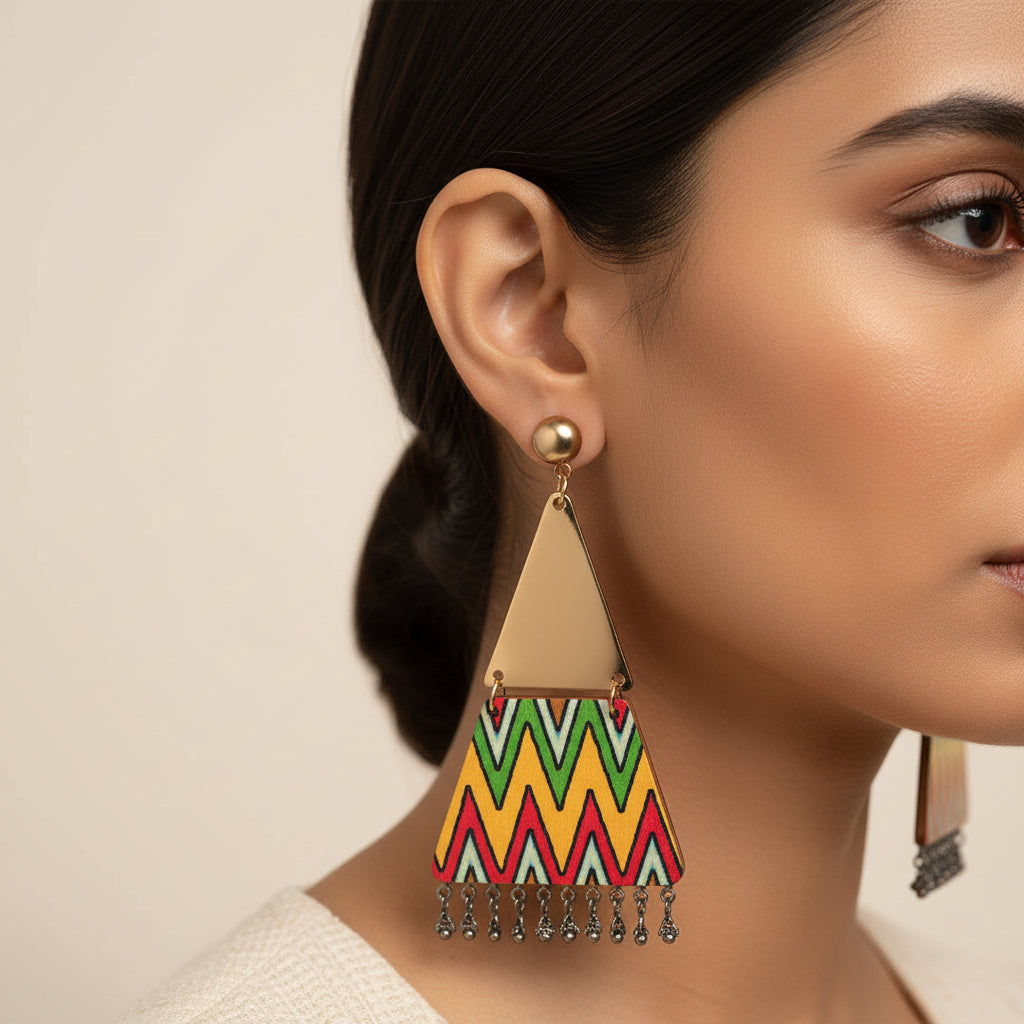 Tropical Bloom- Colorful dangler earrings