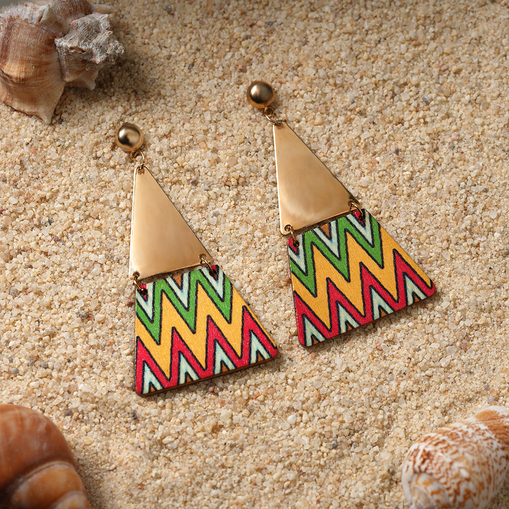 Tropical Bloom- Colorful dangler earrings
