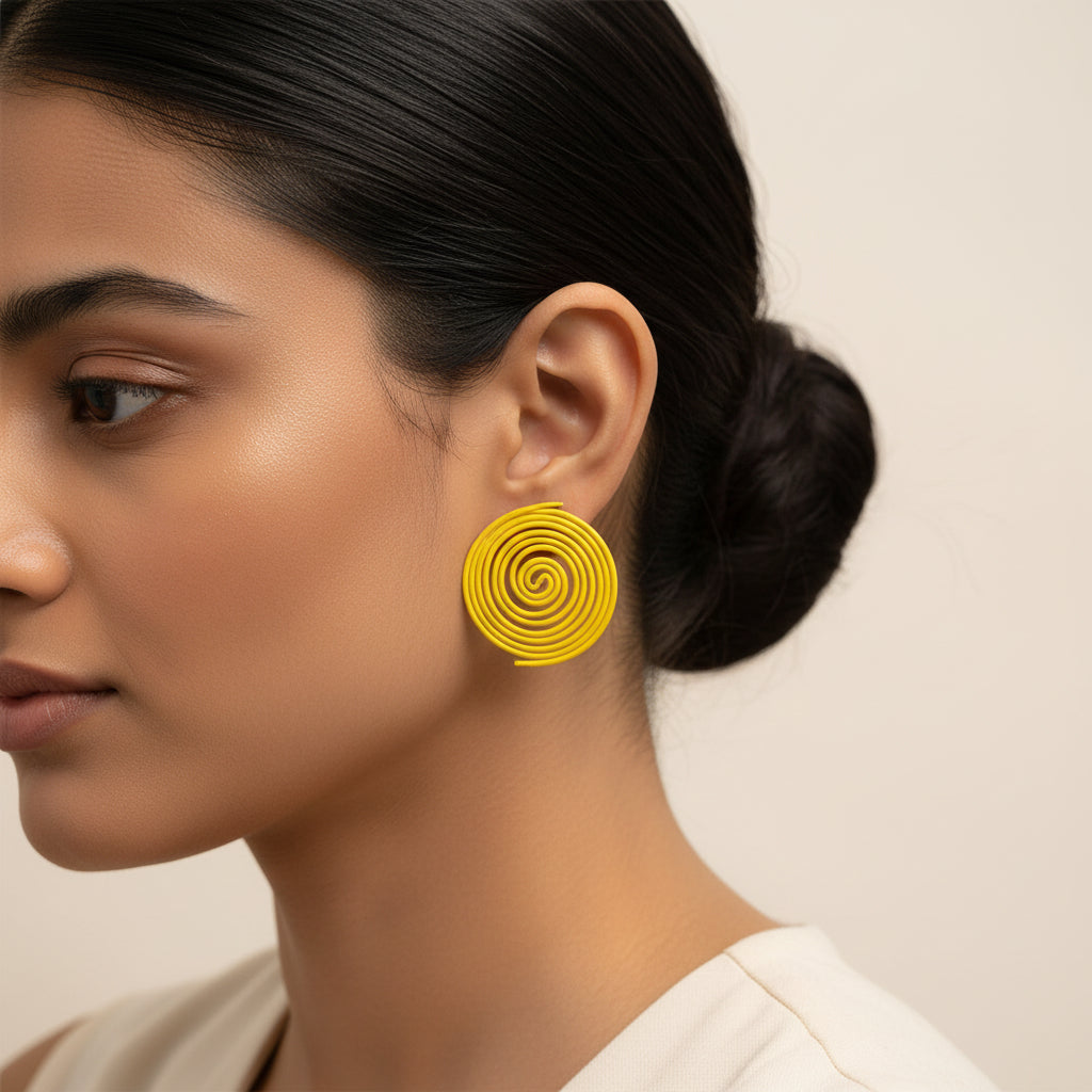 Wildflower Pop- Swirly stud earrings