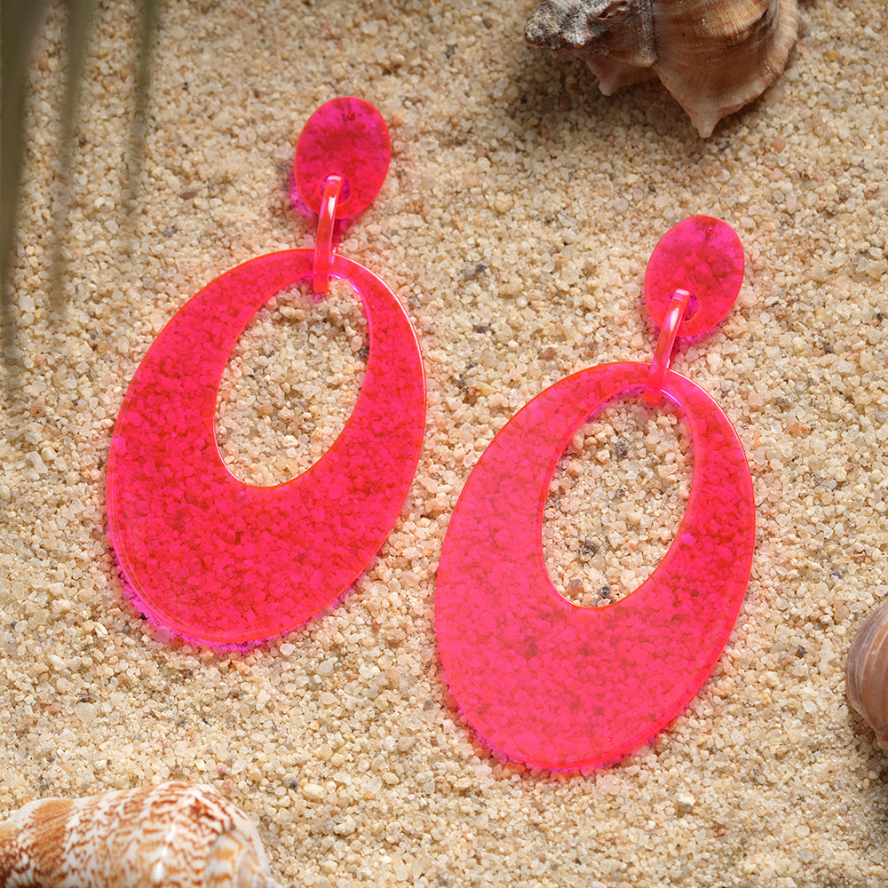Lume Oval- Vibrant dangler earrings