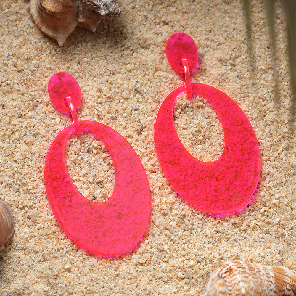Lume Oval- Vibrant dangler earrings