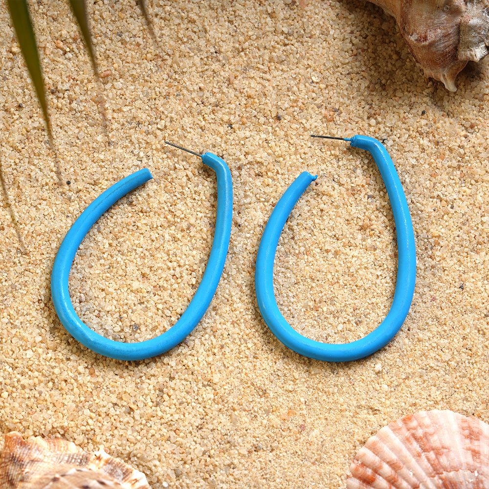 Velvet Lustre- Matte hoop earrings