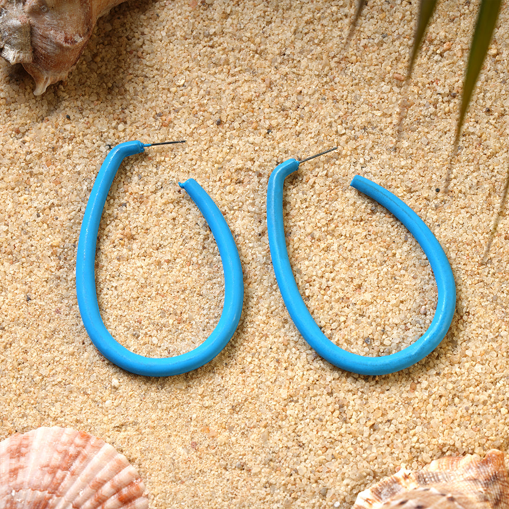 Velvet Lustre- Matte hoop earrings