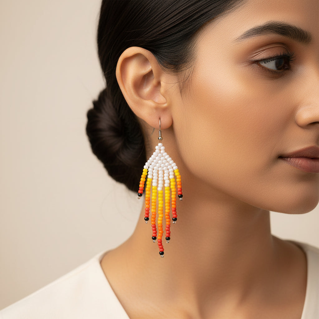 Bead Pop- Beaded dangler earrings
