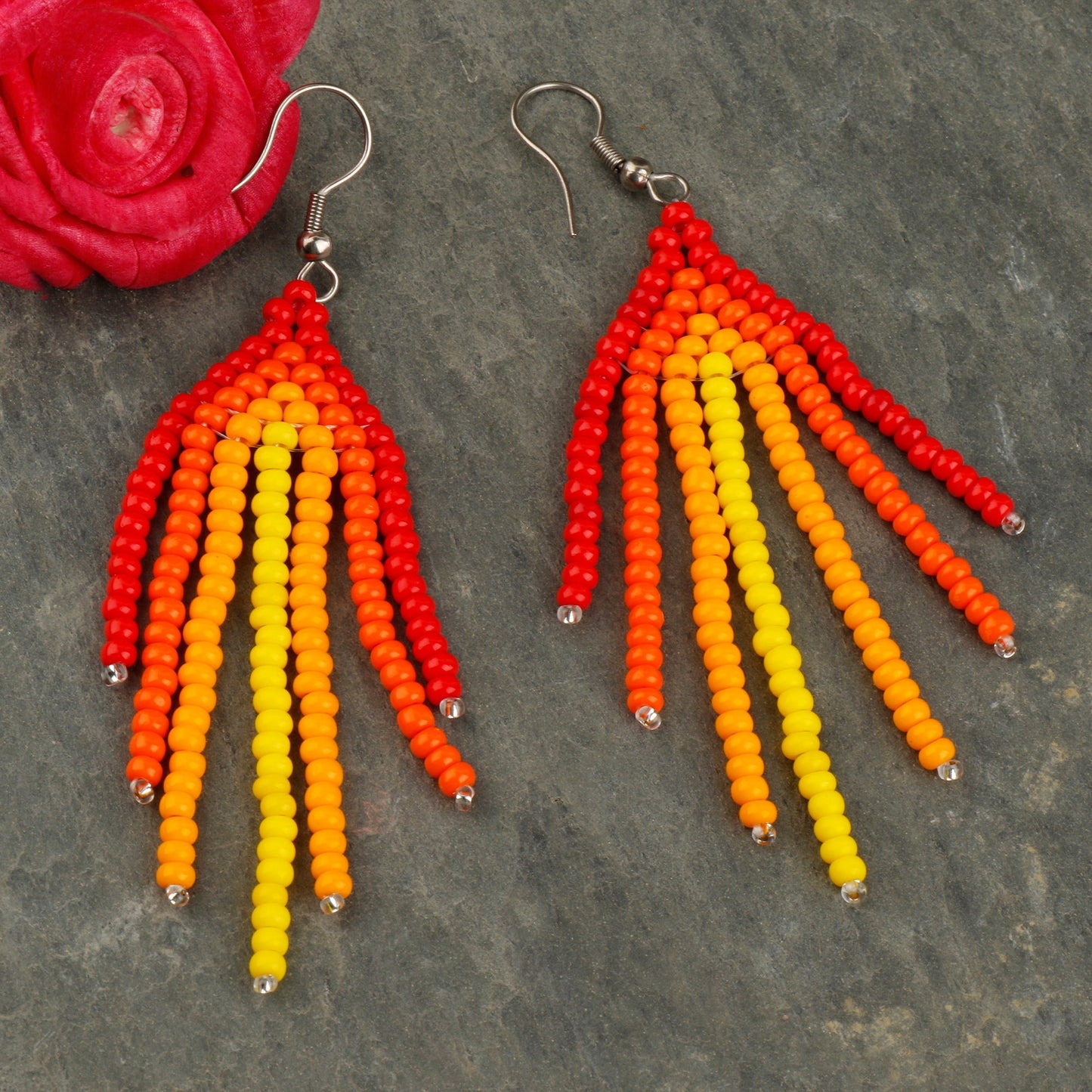 Bead Pop- Beaded dangler earrings