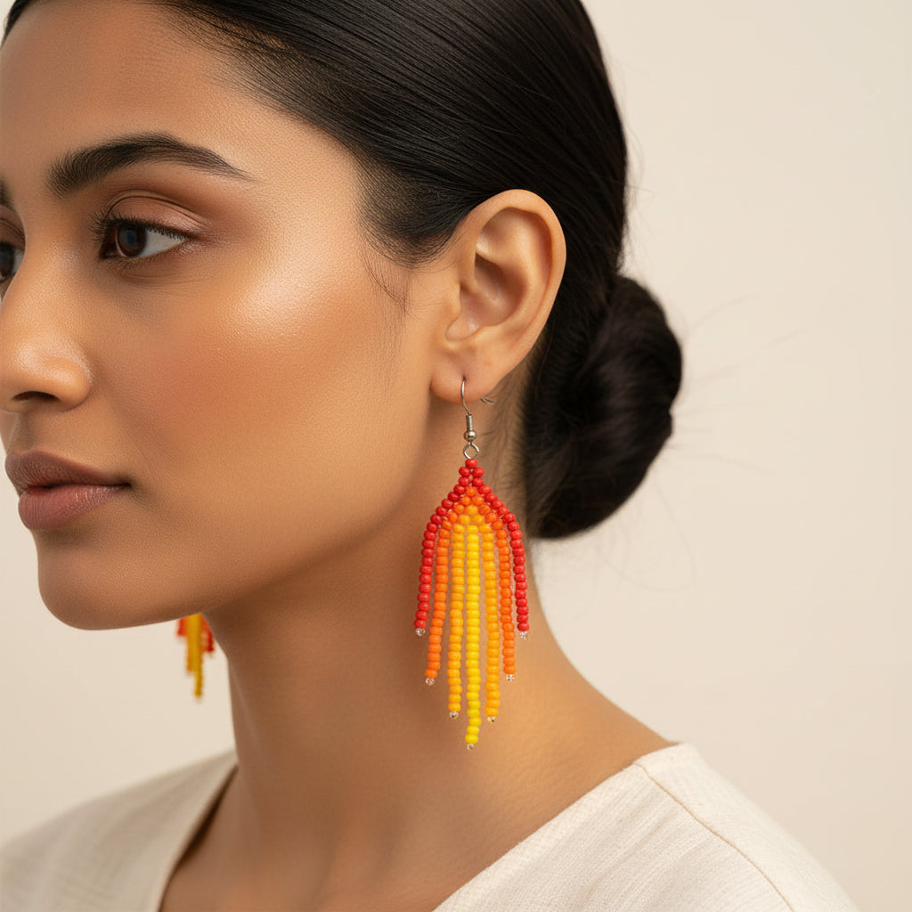 Bead Pop- Beaded dangler earrings