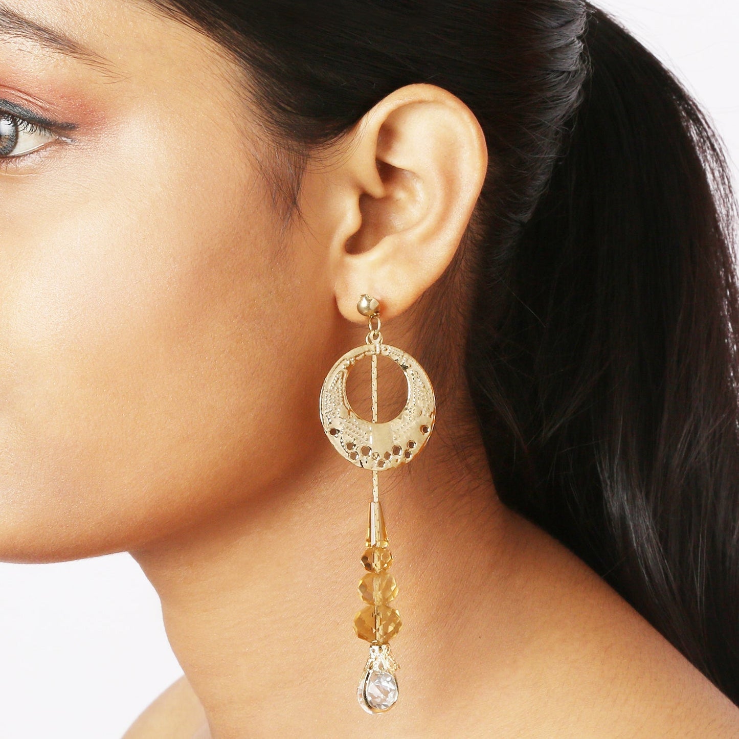 Golden Drift- Metallic Dangler earrings