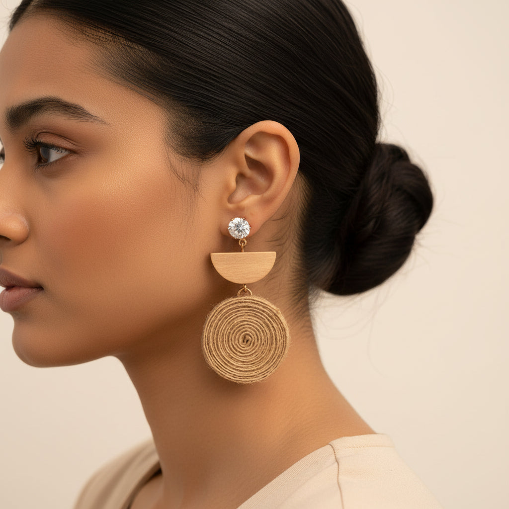Just Jute- Jute dangler earrings