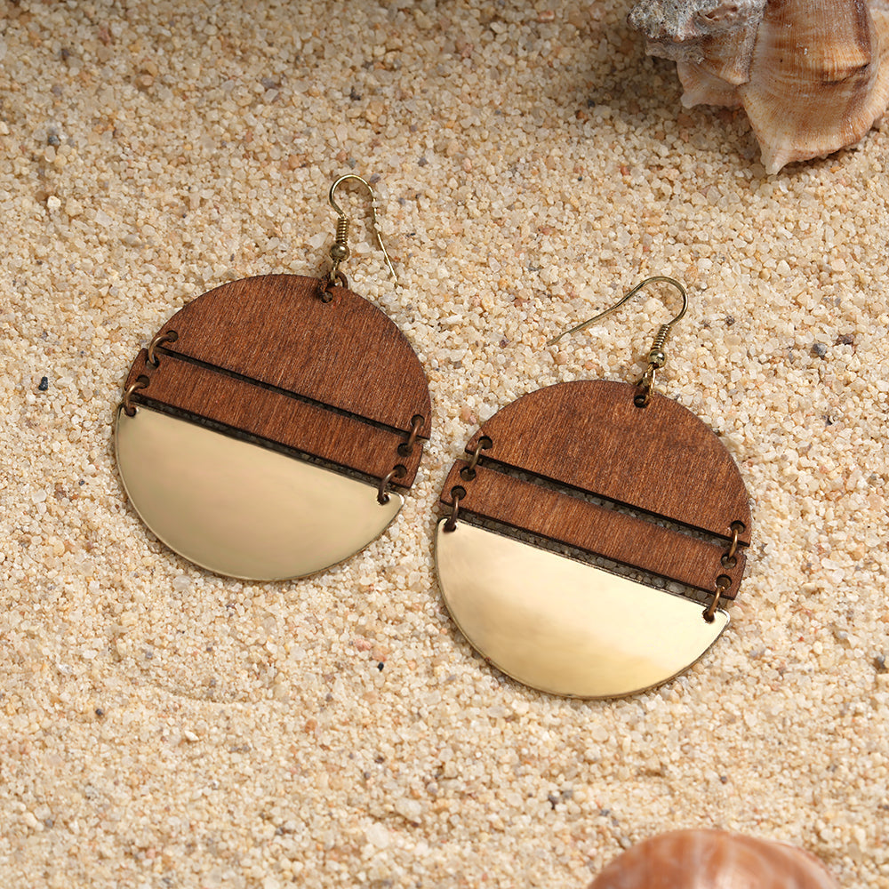 Echo of Wood- Wooden dangler earrings