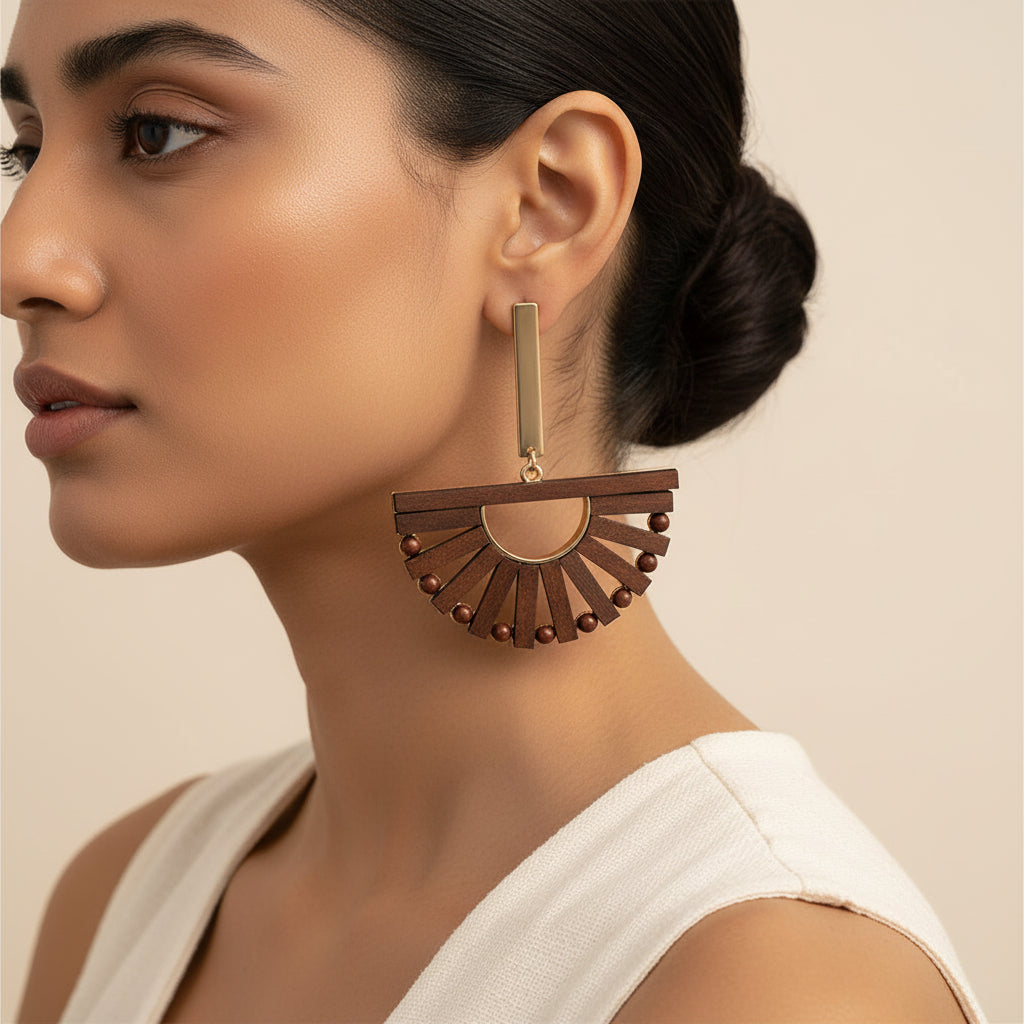 Good Wood- Wooden dangler earrings