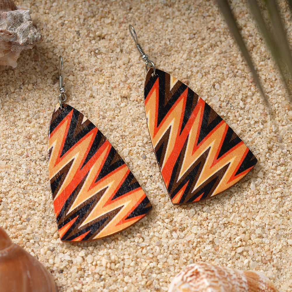 Rustic Claw- Wooden dangler earrings
