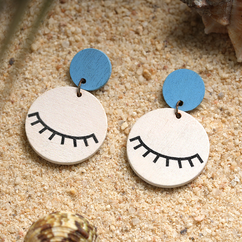 Earth Edit- Wooden dangler earrings