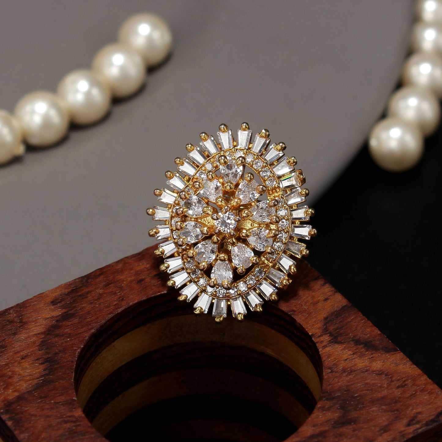 Oliviane- Stone studded Zirconia Ring